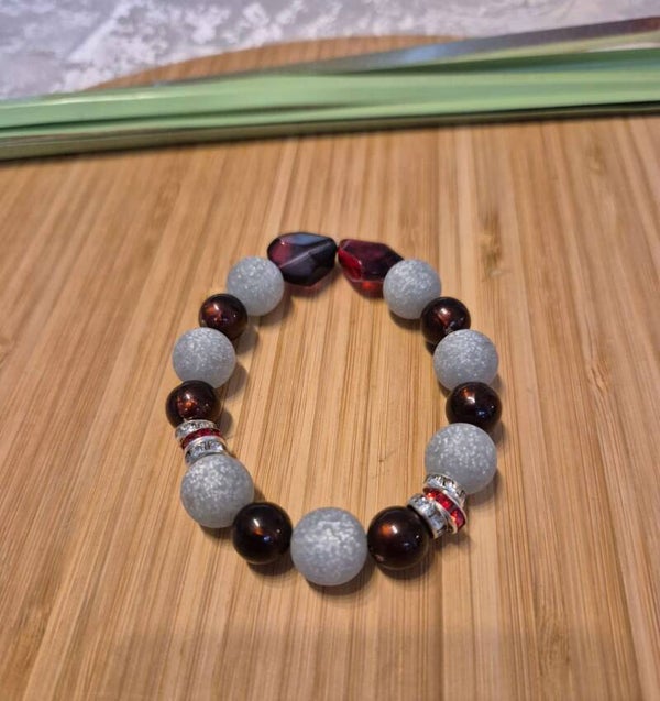 10027 Perlenarmband "Cherry Moon"