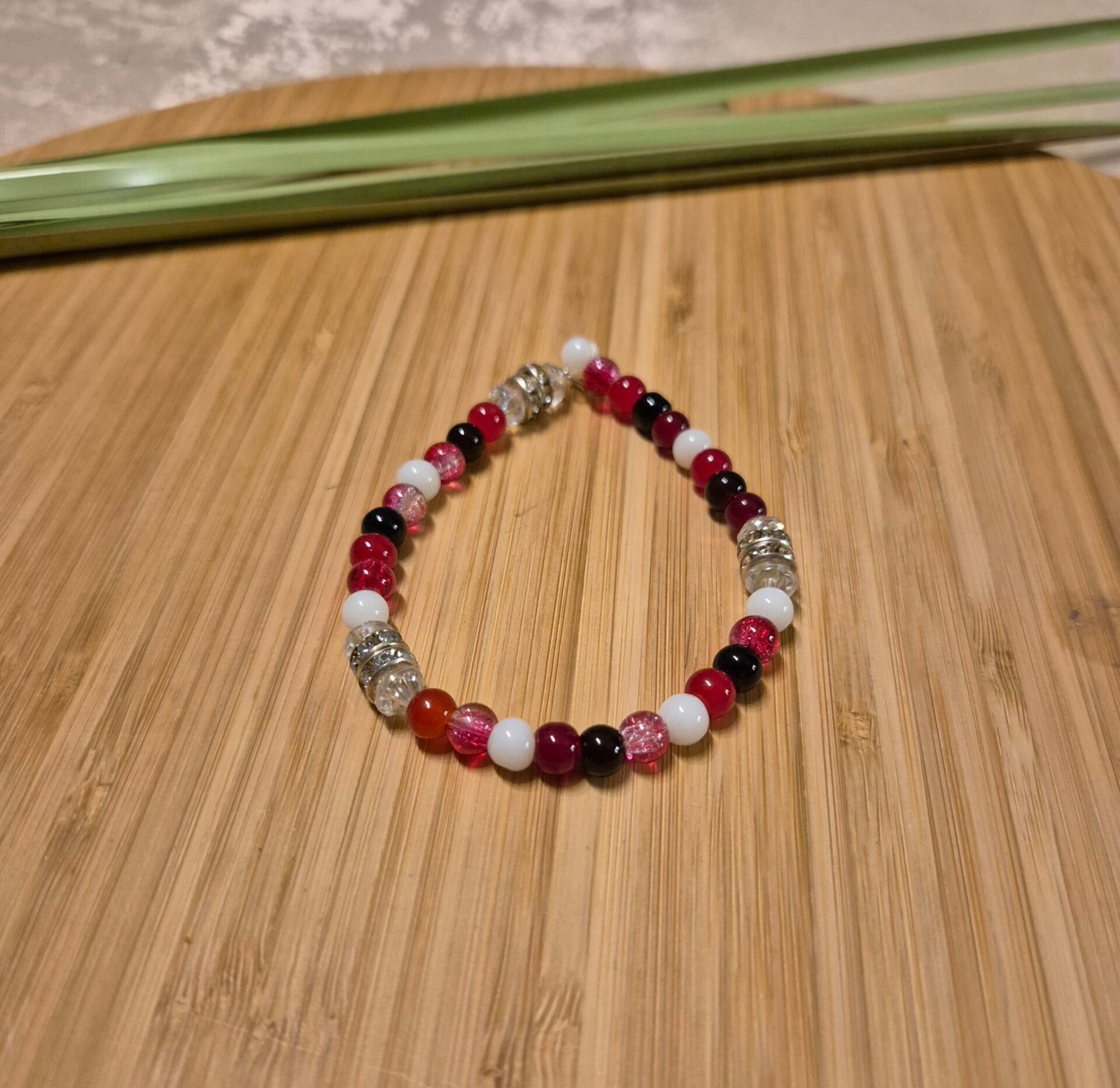 10013 Perlenarmband "Silver Rose"