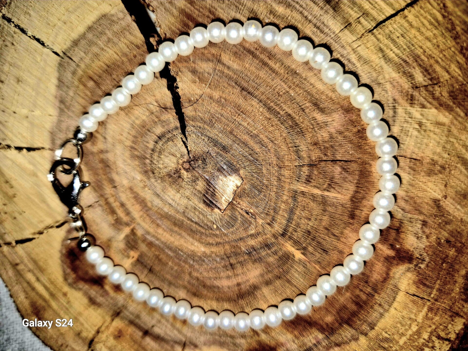 1004 Armband "White Pearl"
