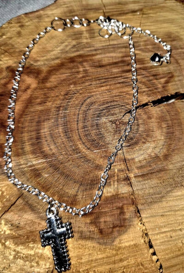 2016 Silberarmband "Black Cross"