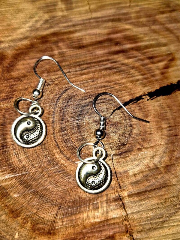 3028 Silberohrringe "Ying & Yang"