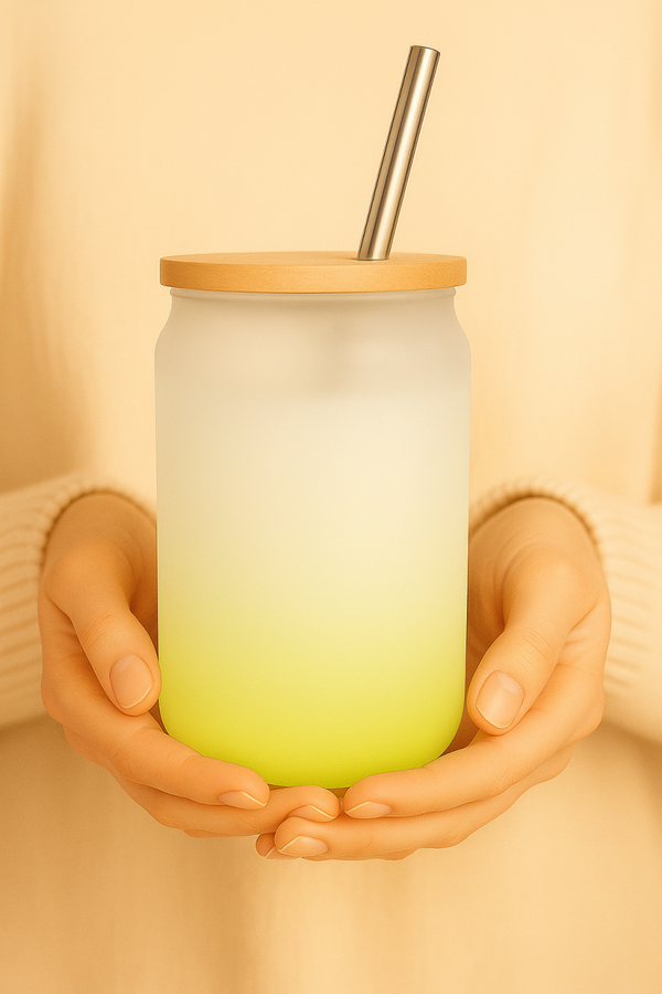 Verre givré citron vert personnalisable