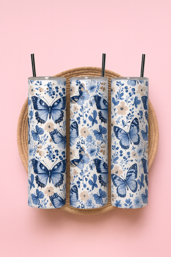 Papillons bleus
