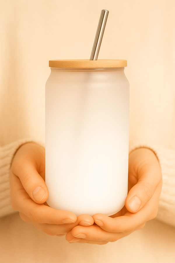 Verre givré blanc personnalisable