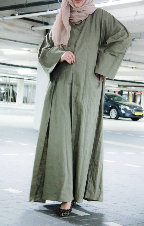 100% linnen abaya set