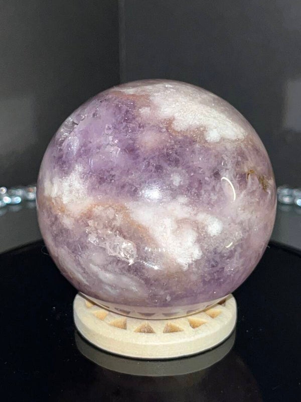 Roze amethist met bloem agaat