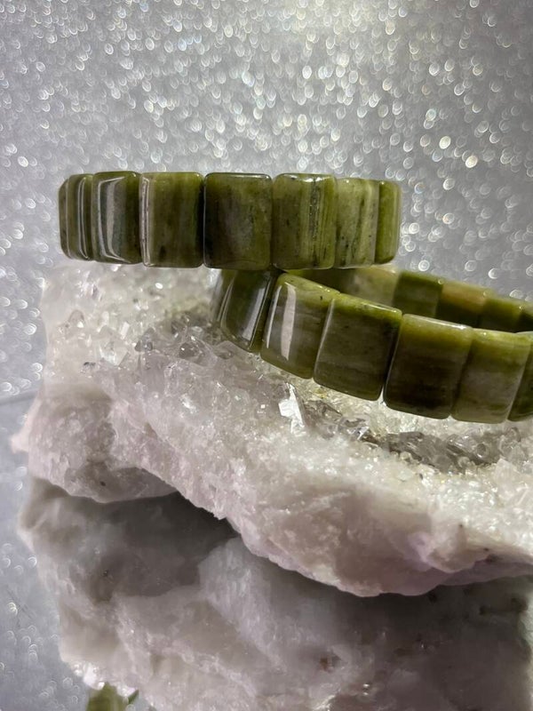 Groene Jade Soft Bangle