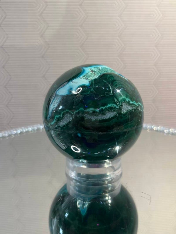 Chrysocolla met Malachiet