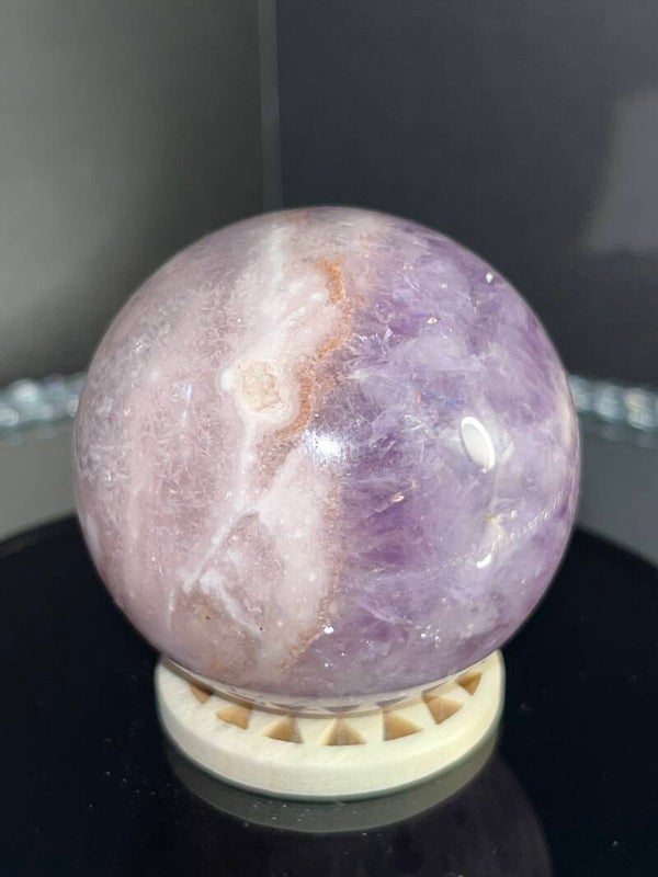 Roze amethist met bloem agaat