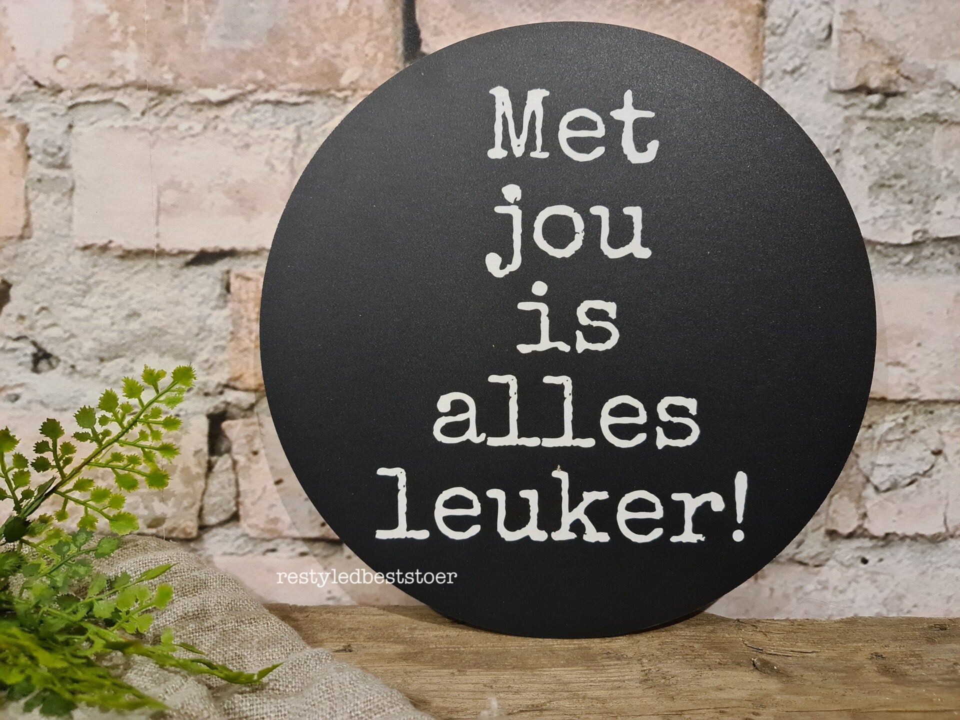 Muurcirkel Met jou is alles leuker! 22