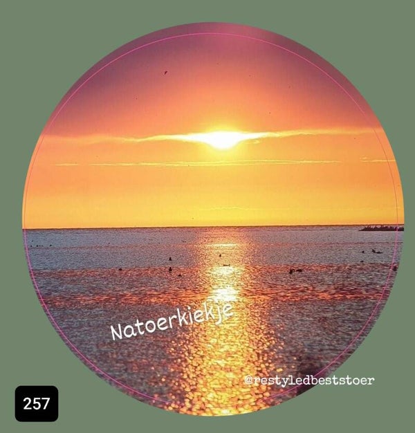 Muurcirkel Ondergaande Zon 257