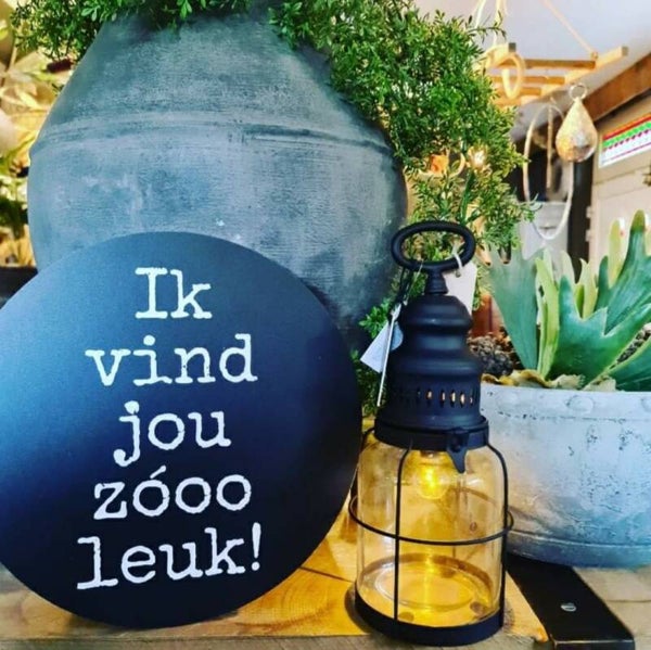 Sfeervolle lamp zwart