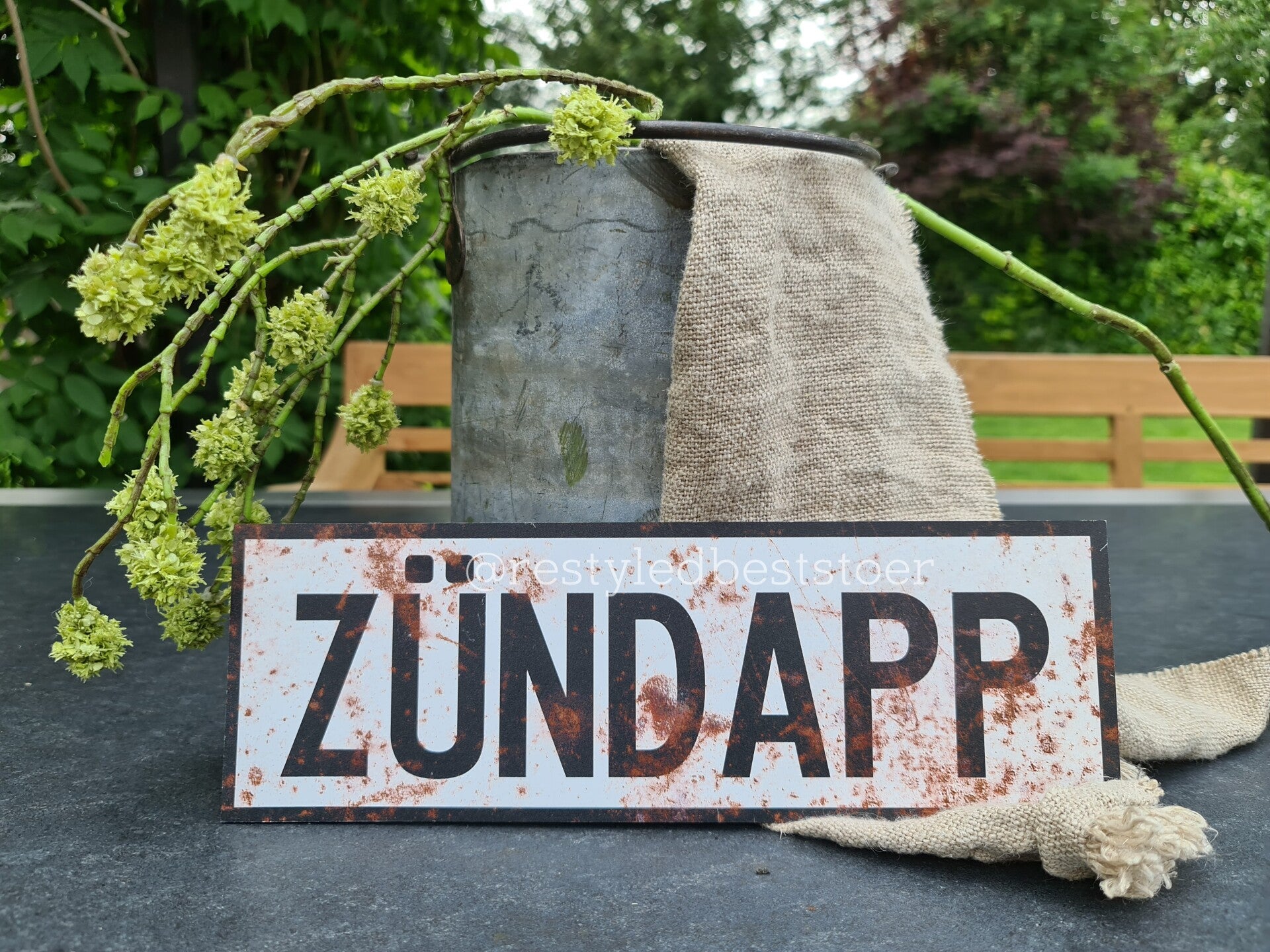 Vintage look bord zündapp 30cm