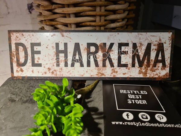 Plaatsnaambord DE HARKEMA