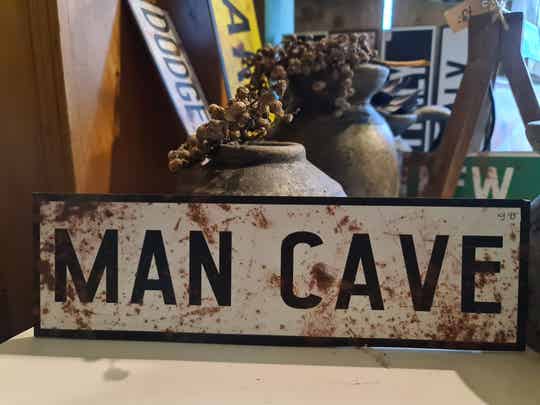 Vintage look bord Man cave 30cm