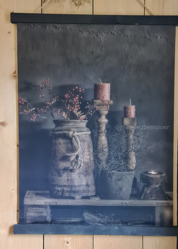 Wanddoek Rode besjes 76