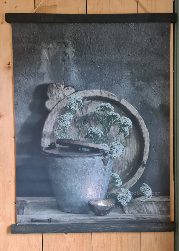 Wanddoek Houten dienblad 6121