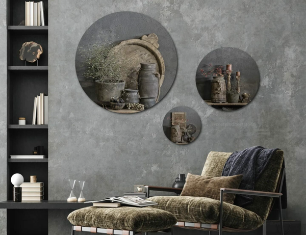 Muurcirkel Set Nepal (houten bord met groen)