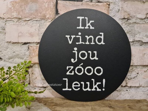 Muurcirkel Ik vind jou zóoo leuk 24