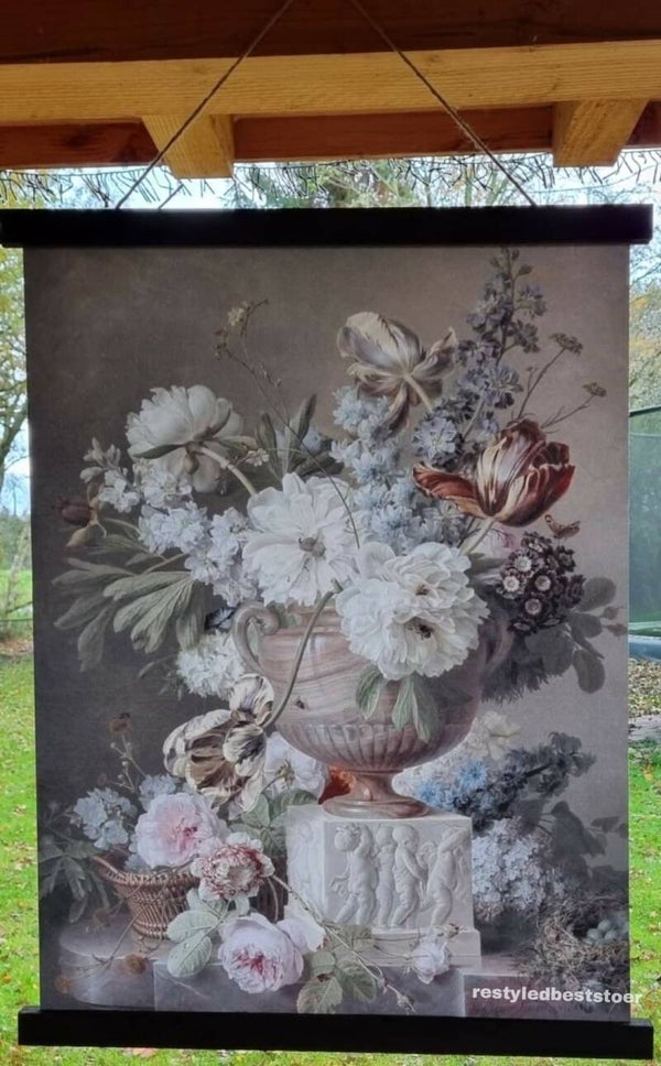 Wanddoek Vaas met bloemen Clayer & Eef