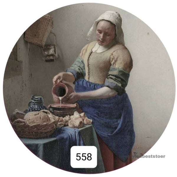 Muurcirkel Melkmeisje kleur 558