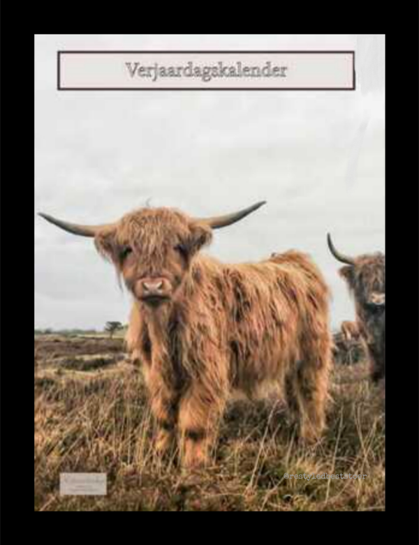 Verjaardagskalender Hooglander natuur