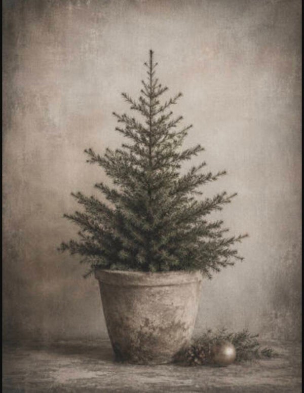 Wanddoek Kerstboom sober 202710