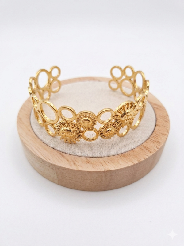 Brazalete acero dorado