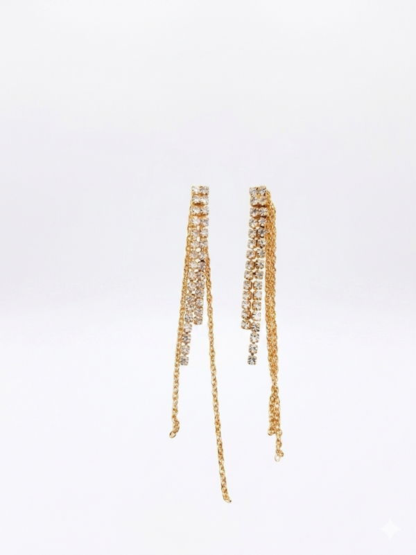 Pendientes acero dorados