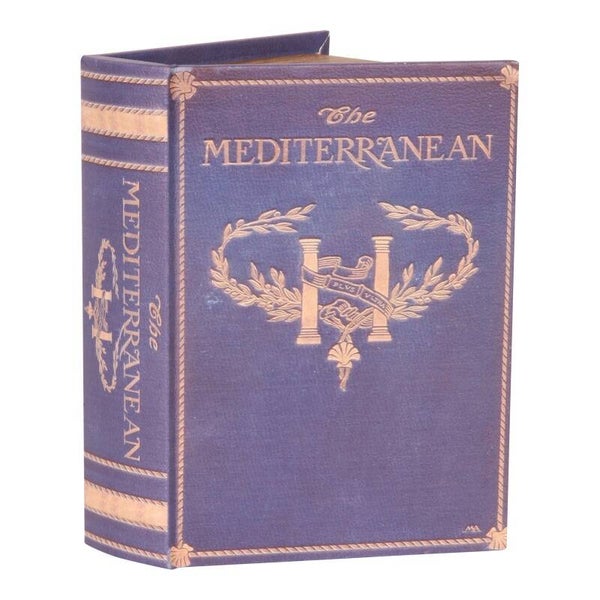 Decoratie Vintage boek Mediterraan Smal