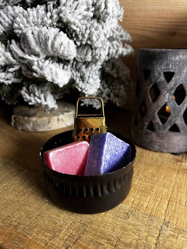 Metalen schaaltje ribbels zwart