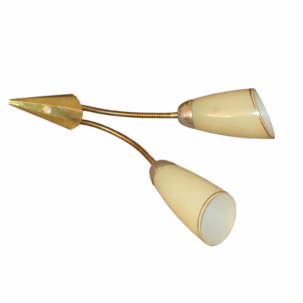 Wandlampe 2- flammig biegsam große Fassung DDR Vintage