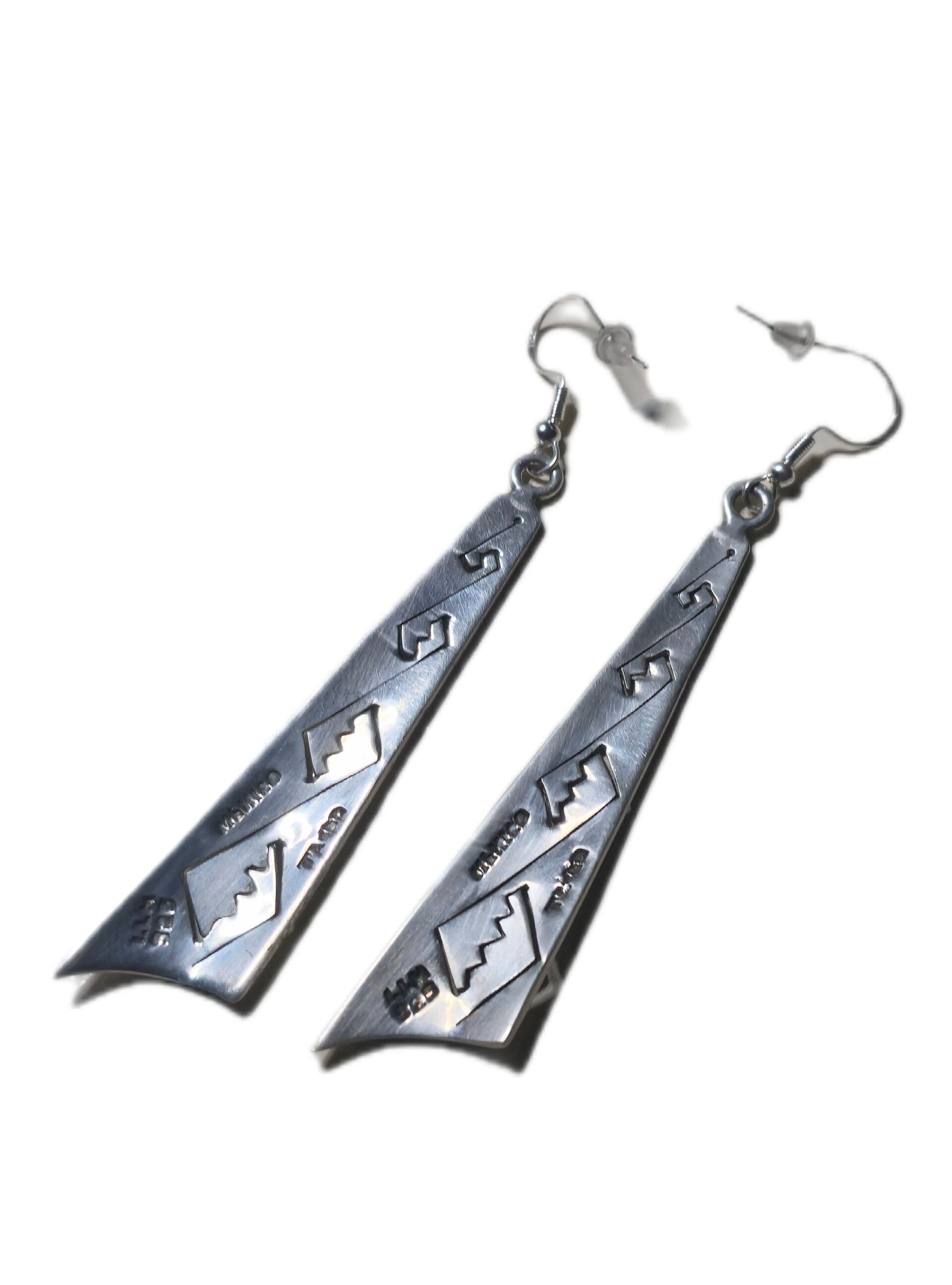 Ohrhänger 925 Sterling Silber – Cut-out – 75 mm - Taxco Mexico