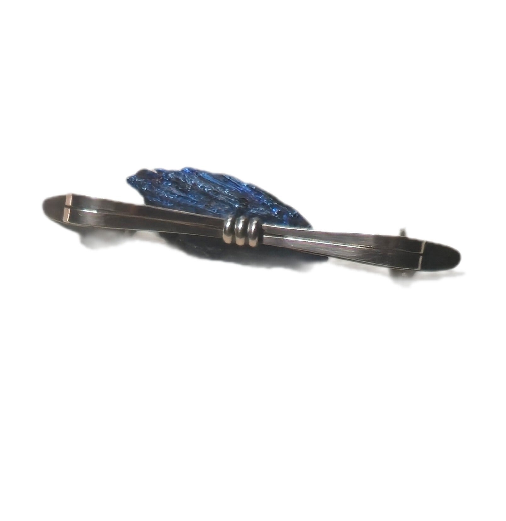 Stabbrosche geriffelt EOTRO 835 Silber Front 585 14K 63 mm ca. 1940er