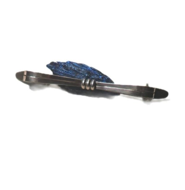 Stabbrosche geriffelt EOTRO 835 Silber Front 585 14K 63 mm ca. 1940er