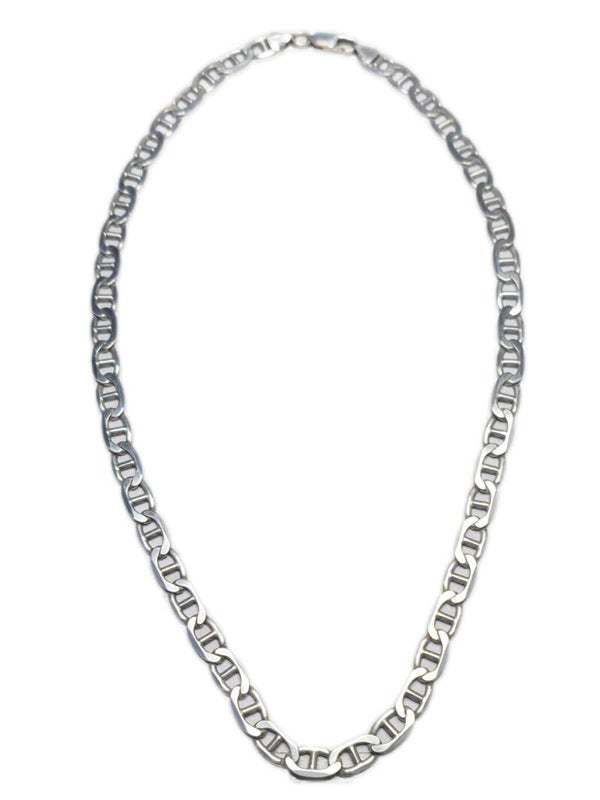 Massive Ankerkette 925 Sterlingsilber Stegkette Italien 52 cm 7 mm 41,28 g