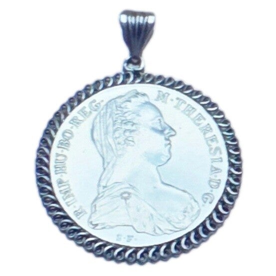Maria-Theresien-Taler Anhänger Unisex Silber 800 925 Historismus