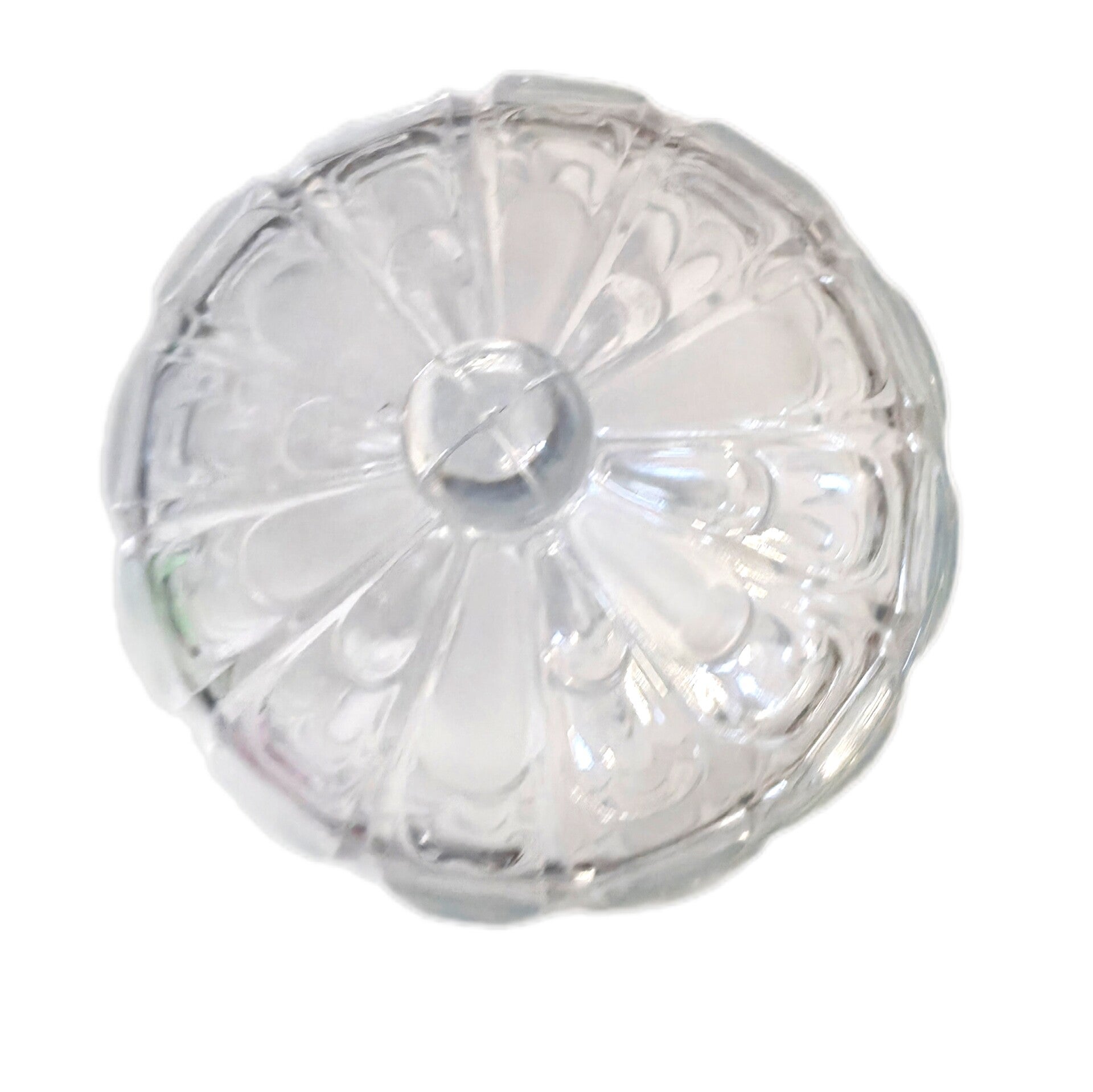 Schwere Bleikristall Bonboniere mit Deckel – Geriffelt mit Fuß