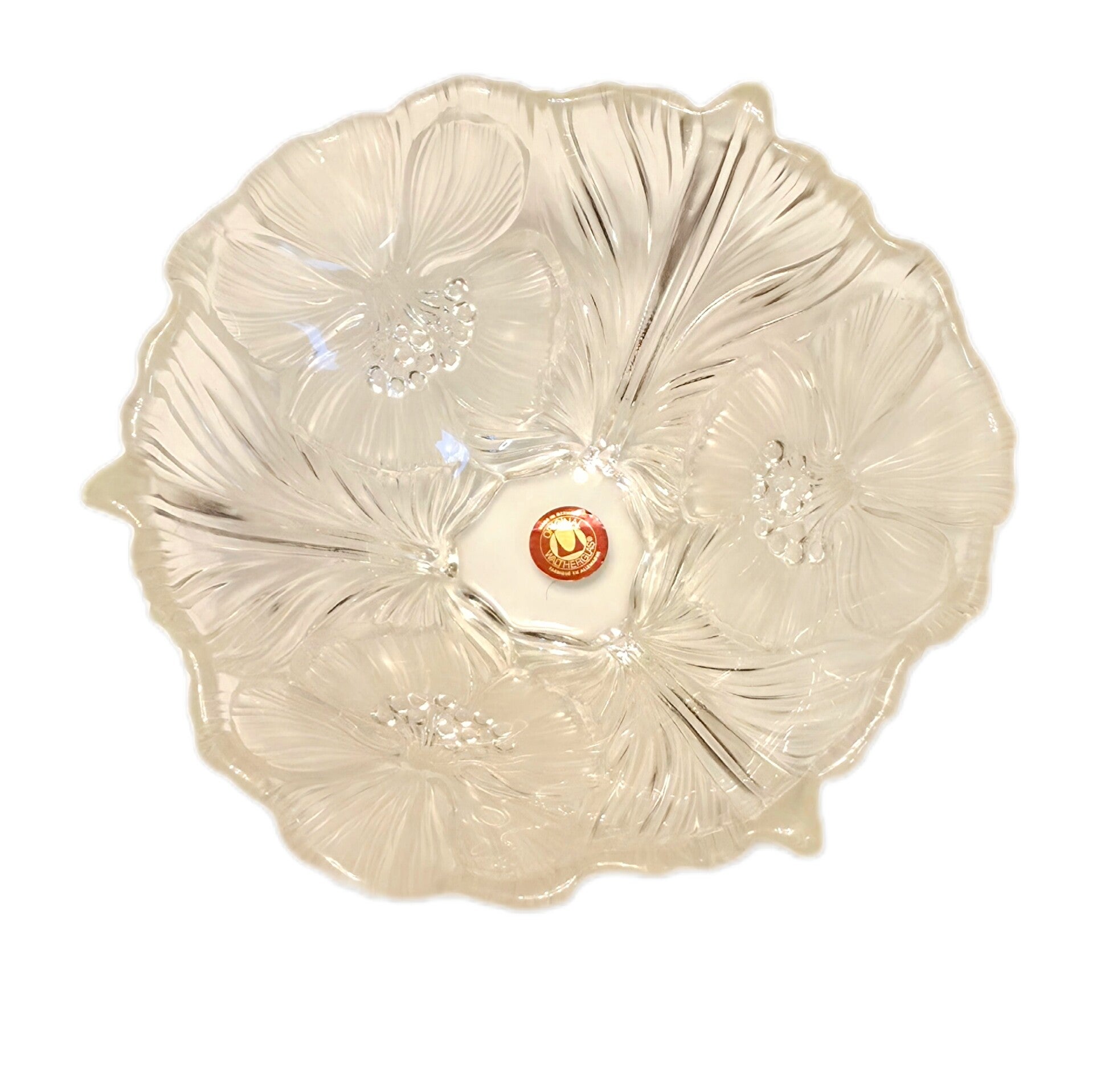 Bleikristall Schale Waltherglas DDR Produkt Mohnblume milchig – neuwertig,