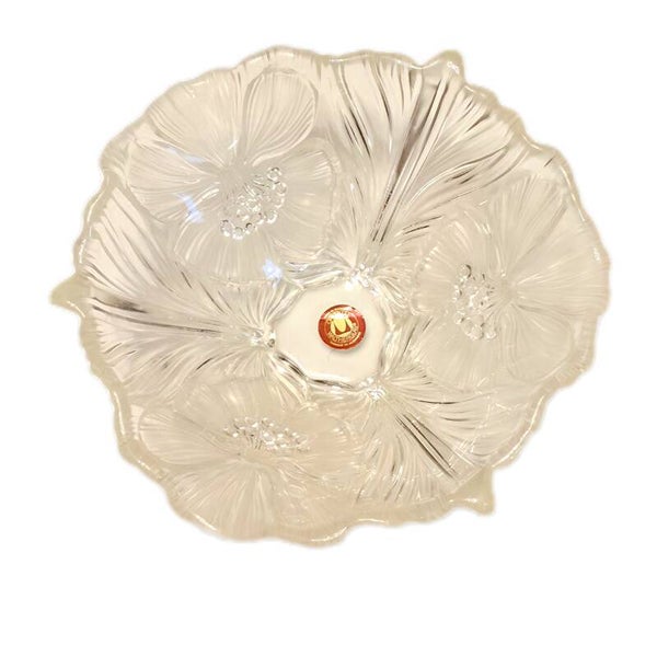Bleikristall Schale Waltherglas DDR Produkt Mohnblume milchig – neuwertig,