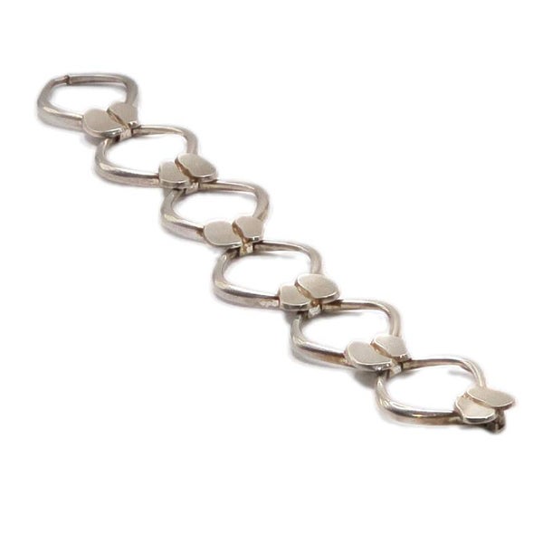 PERLI Emil Zeiser Armband 800 Silber 60er Modernist 18,5 cm 28,86 g