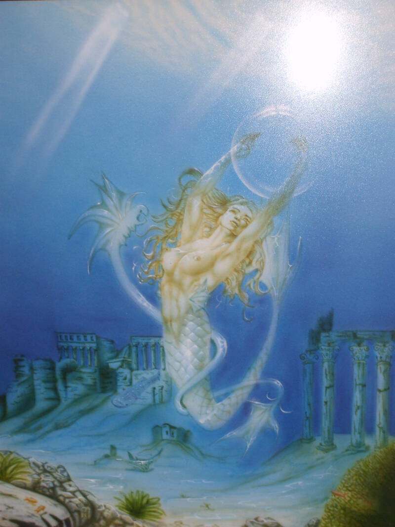 Airbrush van zeemeermin