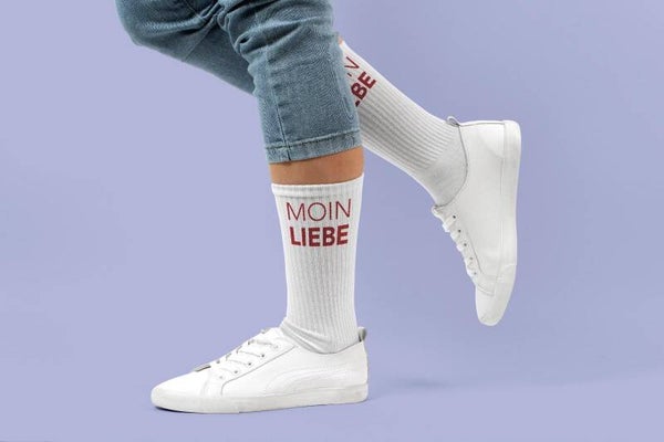 Liebes-Socken Moin! 39-42 rot