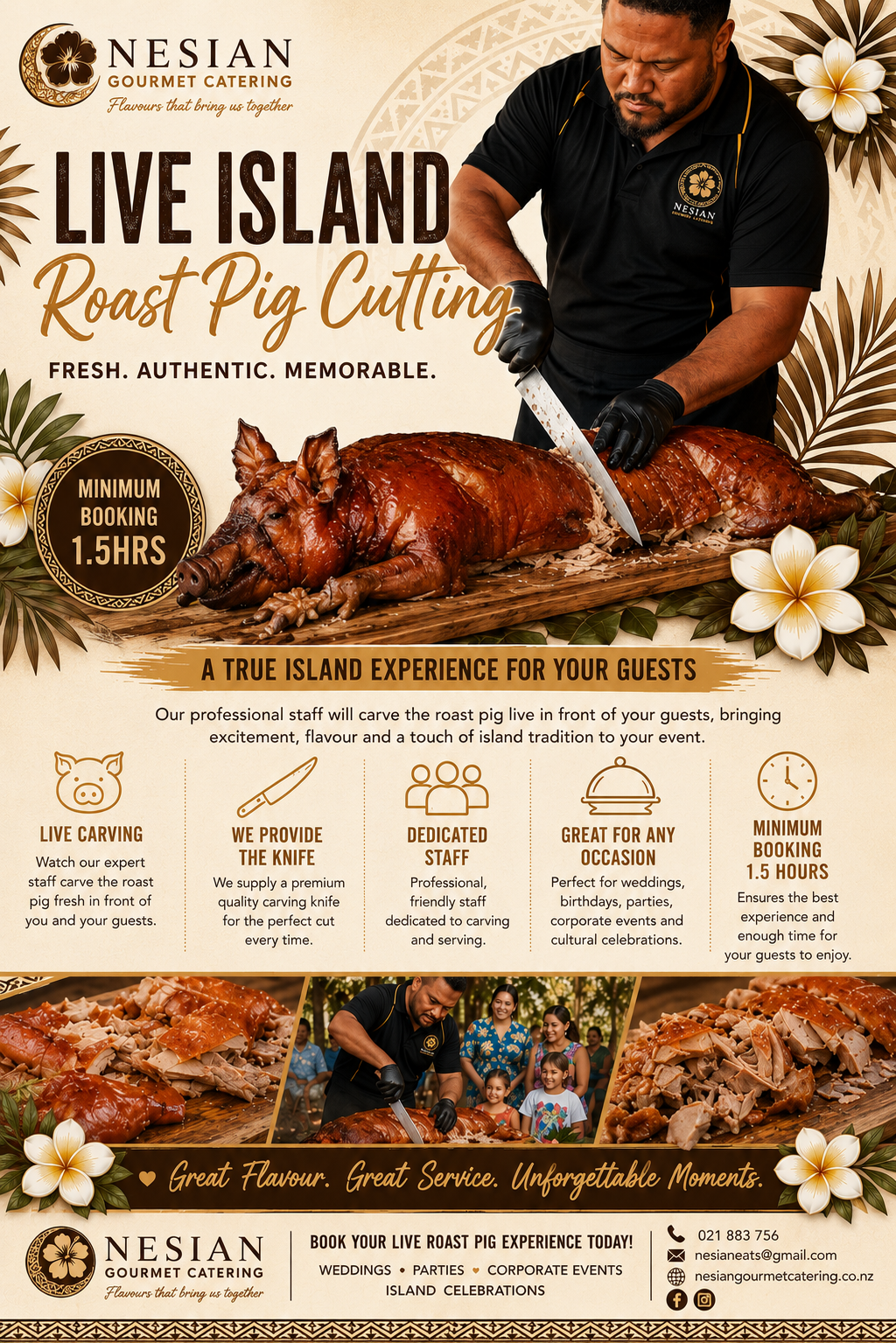 LIVE ROAST PIG CUTTING & SERVING SERVICES