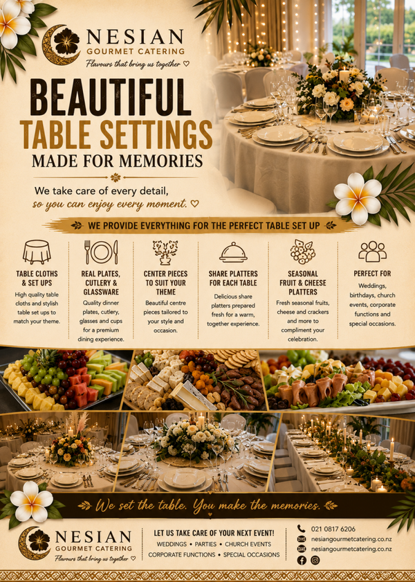 GUEST TABLE SET UP PACKAGE / SERVICE