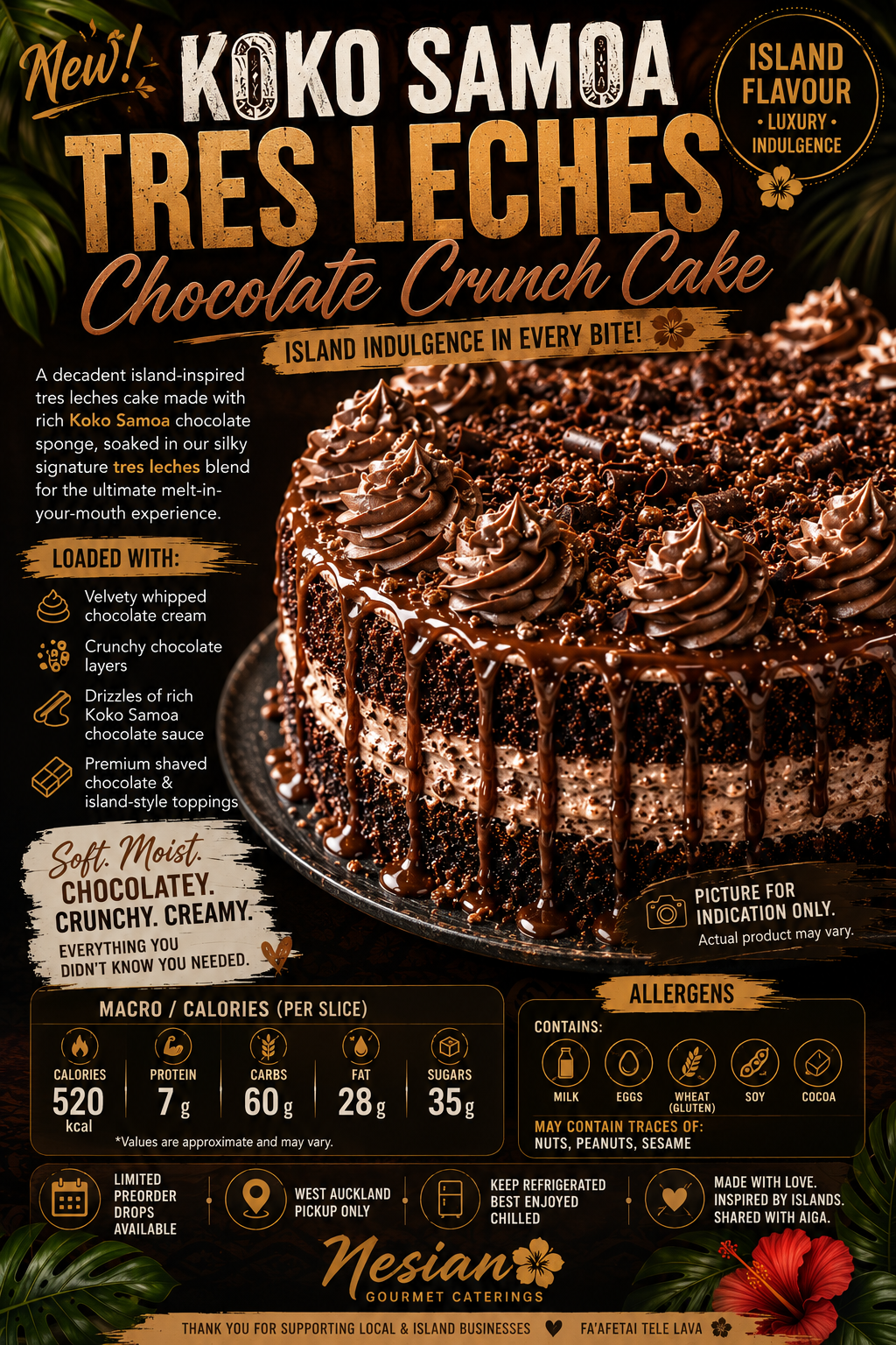 KOKO SAMOA TRES LECHES CRUNCH TUB