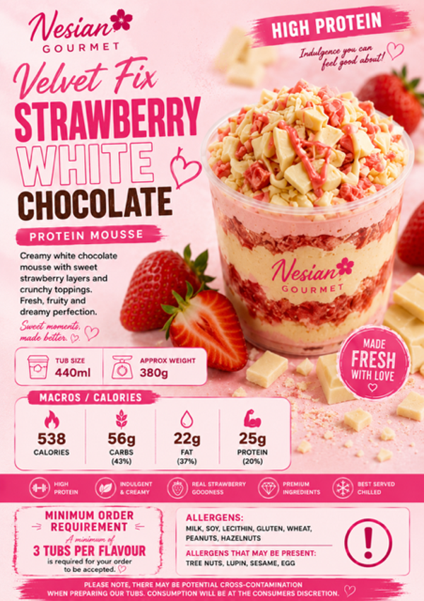 STRAWBERRY WHITE CHOC - Velvet Protein Fix