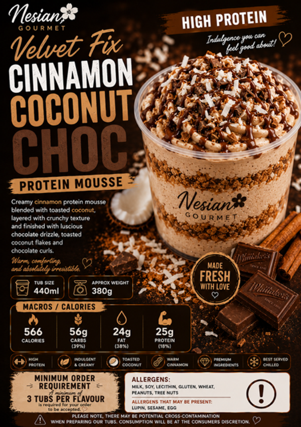 LIMITED EDITION: CINNAMON COCONUT CHOC - Velvet Protein Fix