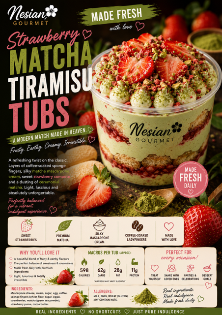 LIMITED EDITION: STRAWBERRY MATCHA TIRAMISU