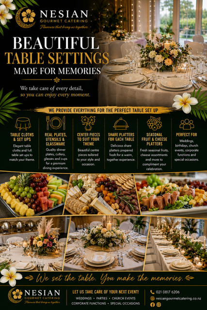 GUEST TABLE SET UP PACKAGE / SERVICE